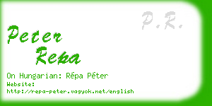 peter repa business card