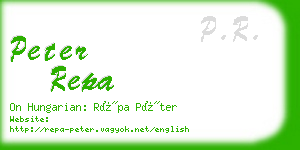 peter repa business card